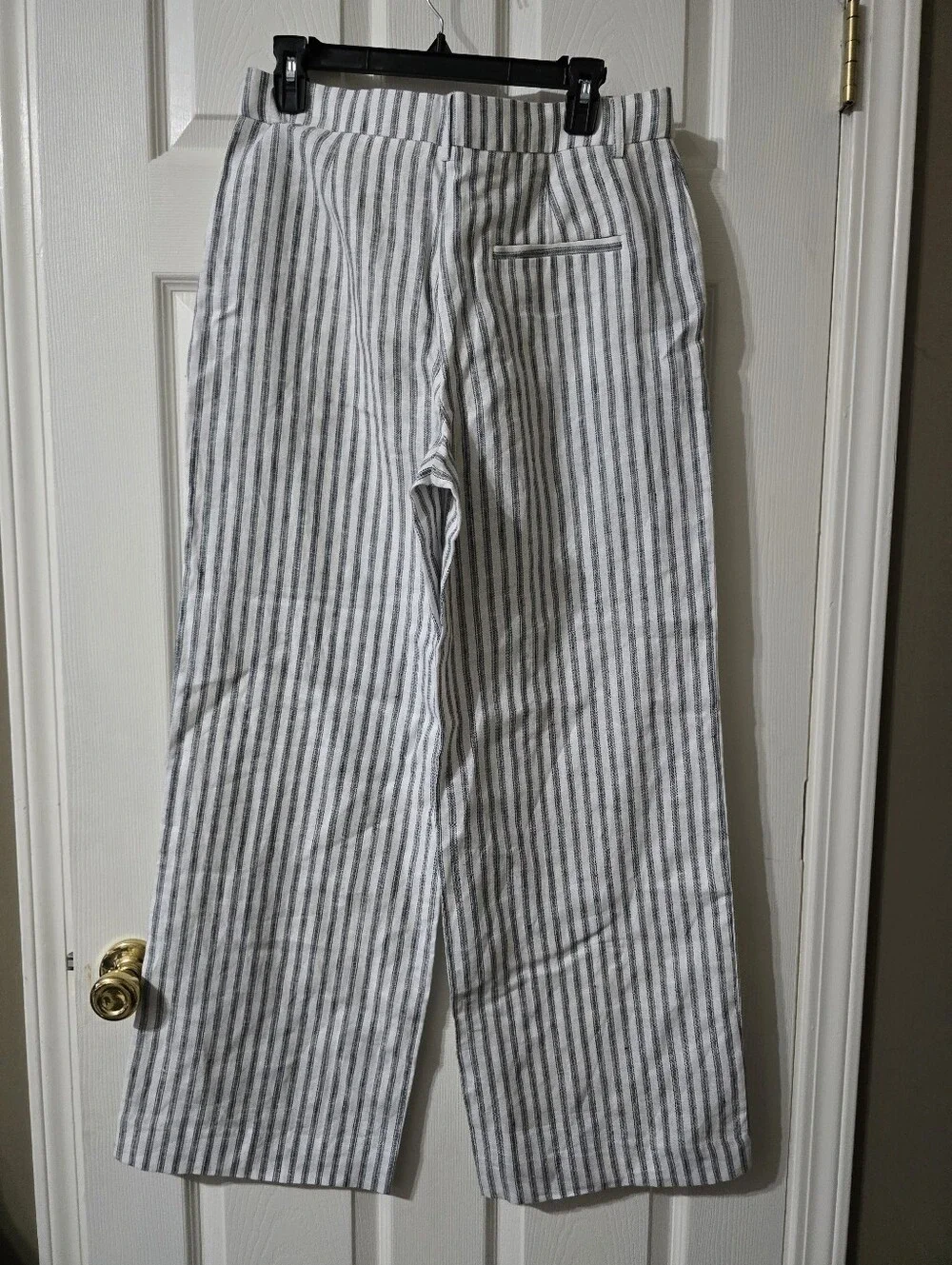 Reformation | Carter Linen Mid Rise Wide Leg Striped Trouser Pants, Sz 8, EUC! - Picture 9 of 15